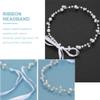Mobestech Elegant Headband for Bride Simple and Jewelry for Weddings and Special Occasions Design White Hair Accessory for Girls and Women view 3
