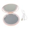 DOITOOL 1set Compact Rechargeable Led Makeup Mirror Portable Travel Vanity Mirror for Women Lightweight Handheld Design High Definition Clamshell Convenience for Daily Use and Travel view 1