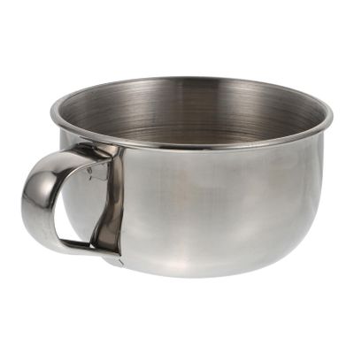 Housoutil Shave Mug 4 Pcs Shaving Soap Bowl Cream Bowl Shaving Machines for Men Head Shavers for Men Shaving Cup Men Shaving Bowl Shave Cream Practical Shaving Bowl of Stainless Steel Silver