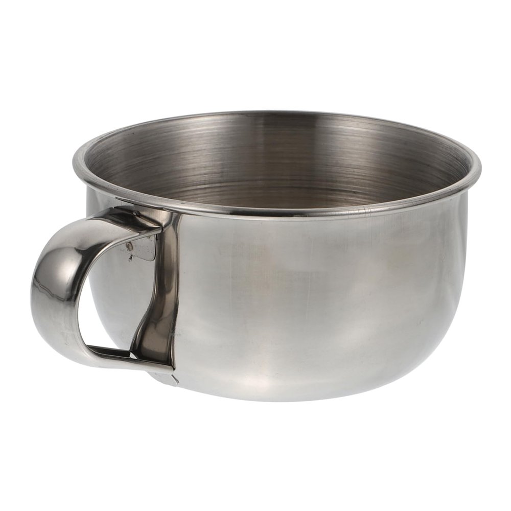 Housoutil Shave Mug 4 Pcs Shaving Soap Bowl Cream Bowl Shaving Machines for Men Head Shavers for Men Shaving Cup Men Shaving Bowl Shave Cream Practical Shaving Bowl of Stainless Steel Silver