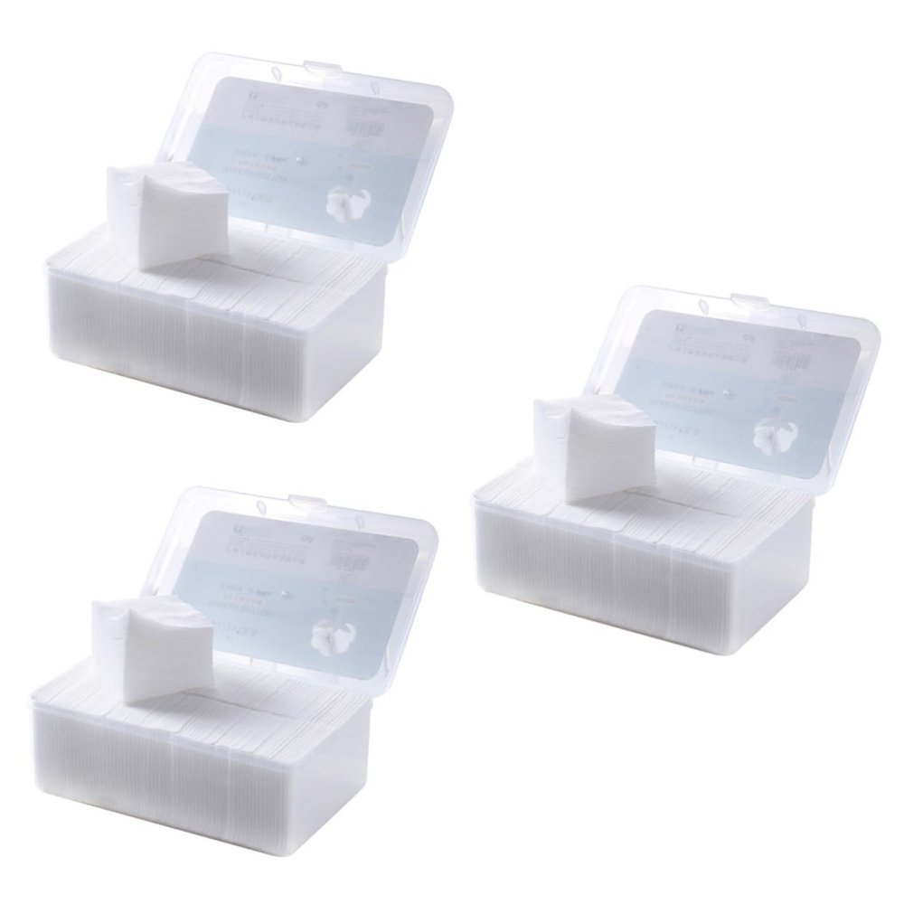 Housoutil 3000pcs Non-Woven Makeup Pads for Face and Skin Care Ultra Thin Cosmetic Remover Squares Gentle and Skin-Friendly for Toner and Lotion Application