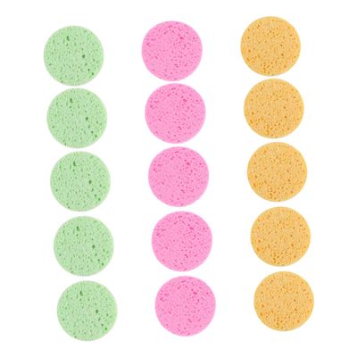 POPETPOP Beauty Makeup Puff 15pcs Rounded Makeup Girl Face Pads for Cosmetics Tools
