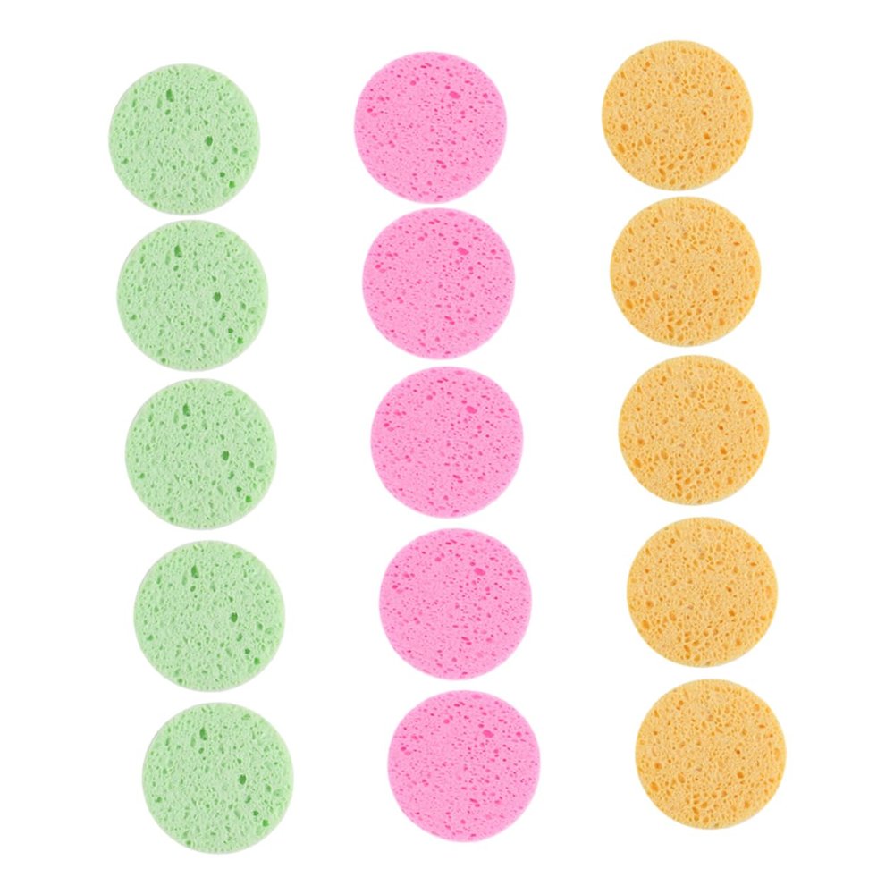 POPETPOP Beauty Makeup Puff 15pcs Rounded Makeup Girl Face Pads for Cosmetics Tools