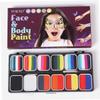 Ipetboom 1set Washable Body Face Paint Kit Brushes for Halloween Cosplay Palette for Boys and Girls and Adults Easy to Clean Non- for Parties and Festivals view 2