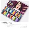 Ipetboom 12 Gradient Neon Face Body Painting Palette for Makeup Water Activated Face Paint Kit Storage Box Safe Easy to Clean for Halloween Cosplay Party view 4