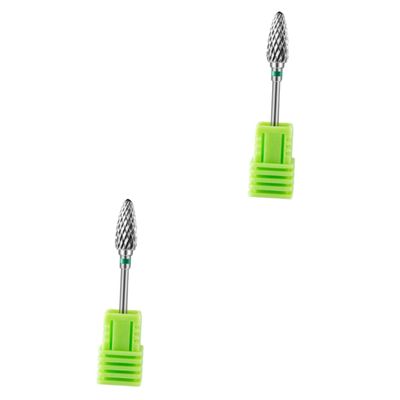 Mipcase 2pcs Manicure Drill Bit for Nail Polishing Tool for Gel Nails Tungsten Grinding for Salon and Home Use