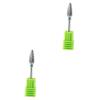 Mipcase 2pcs Manicure Drill Bit for Nail Polishing Tool for Gel Nails Tungsten Grinding for Salon and Home Use view 1