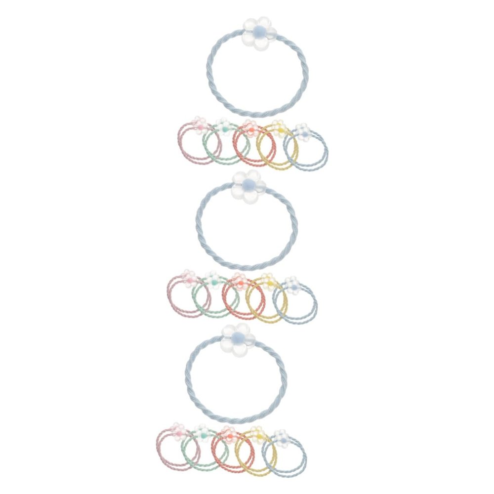 Ipetboom 60pcs Macaron Elastic Hair Ties for Girls Cute Semi Ponytail Holders Charm Design for Daily Wear and Special Occasions