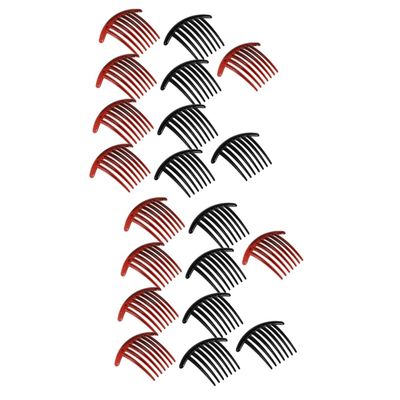 balacoo 20pcs Seven-tooth Hair Clip Comb Moon Shaped Hairpin for Women Elegant Styling Accessory Black Brown for Parties and Weddings