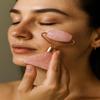 Boho Aromatic This Hippie Girl Gua Sha Glow Roller, Massage Tool Rose Quartz Facial Roller Massager, Sculpting Tool & Mini Face Roller, Dual Gua Sha Tool for Travel view 2