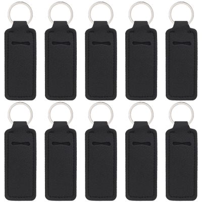 AUEAR, 10 Pack Lip Balm Sleeves Lipstick Holder Chapstick Keychain Holders Gloss for Women and Girls