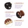 Remanbo Dreadlocks French Curly Loose Wave Crochet Hair 22inch High Temperature Fiber for Woman Ponytail Hair Bands (Black-Brown-Beige,75g) view 2