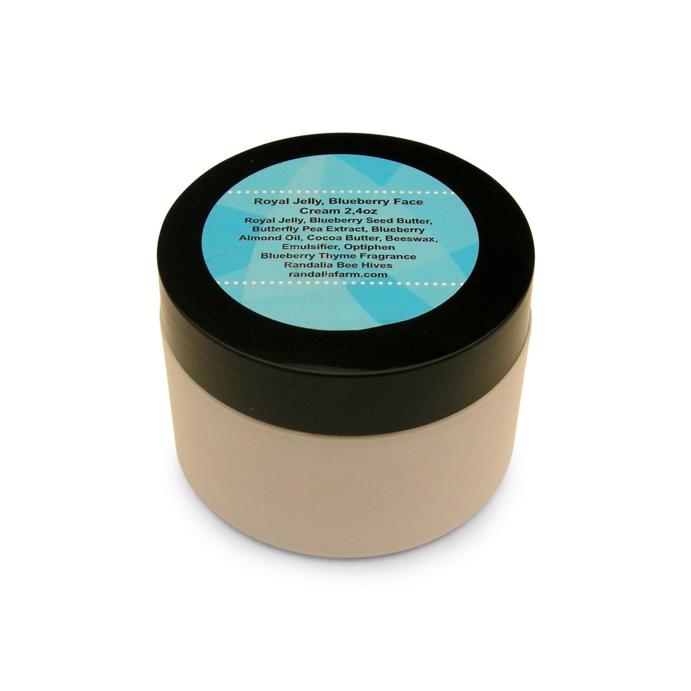 Royal Jelly, Blueberry, Butterfly Pea Face Cream, 4oz Randalia Bee Hives