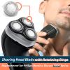 Lisnhlin SH50 Shaving Head Blade with Retaining Rings Replacement for Norelco Shaver 5000 Series, Men's Electric Shaver Replacement Heads 6Pcs view 2
