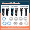 Lisnhlin SH50 Shaving Head Blade with Retaining Rings Replacement for Norelco Shaver 5000 Series, Men's Electric Shaver Replacement Heads 6Pcs view 3