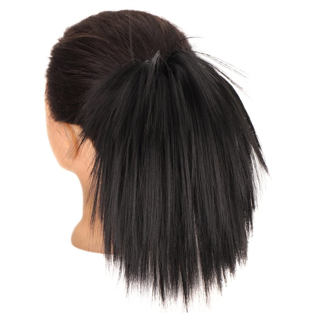 FRANCES Fake Hair Bun 1 Pack Synthetic Messy Bun with Elastic Rubber Band Wig Straight Hair Ponytail Extensions Hair Bun for Women Hair Accessories (Color : 07)