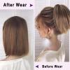 FRANCES Fake Hair Bun 1 Pack Synthetic Messy Bun with Elastic Rubber Band Wig Straight Hair Ponytail Extensions Hair Bun for Women Hair Accessories (Color : 07) view 4