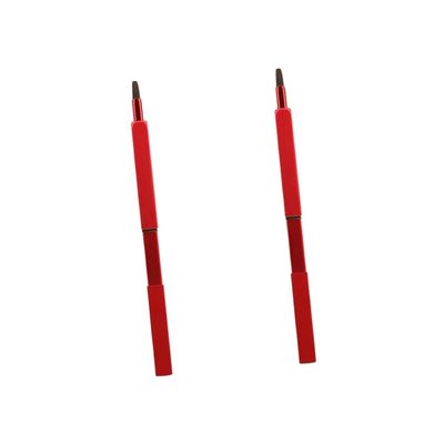 balacoo 2pcs Retractable Lip Brush with Premium Nylon Fiber Portable Makeup Tool for Lipstick Application Compact Design for Travel for Daily Use and Beauty Salons Red