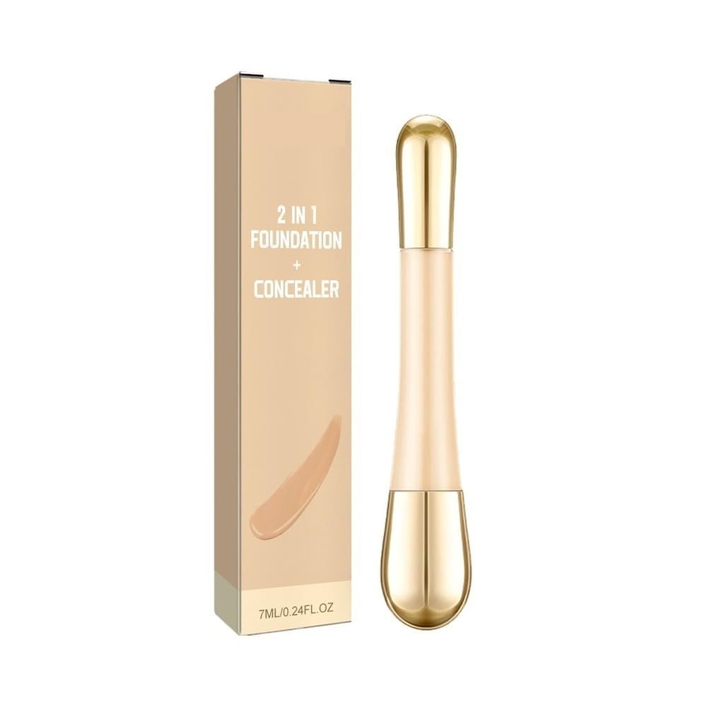 2 In 1 - Foundation + Anti-Wrinkle Concealer,Smooth And Blur Fine Lines, Wrinkles, Flaws And Redness, And Create A Natural And Perfect Appearance-natural Perfection! (Color : 1Count (Pack of 1))