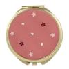 FORTUNA Tokyo Compact Mirror, Nishijin Textile Silk Hand Mirror, Double-Sided Mirror, Magnifier, Made in Japan, Round Size, Cherry Blossom Pattern -15, Sakura (Pink/Gold) view 1