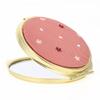 FORTUNA Tokyo Compact Mirror, Nishijin Textile Silk Hand Mirror, Double-Sided Mirror, Magnifier, Made in Japan, Round Size, Cherry Blossom Pattern -15, Sakura (Pink/Gold) view 2