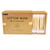 Cotton Buds cotton swabs for ears wooden sticks cotton swabs for makeup removal travel size eco-friendly organic cotton swabs biodegradable cotton swabs for face round tip view 1