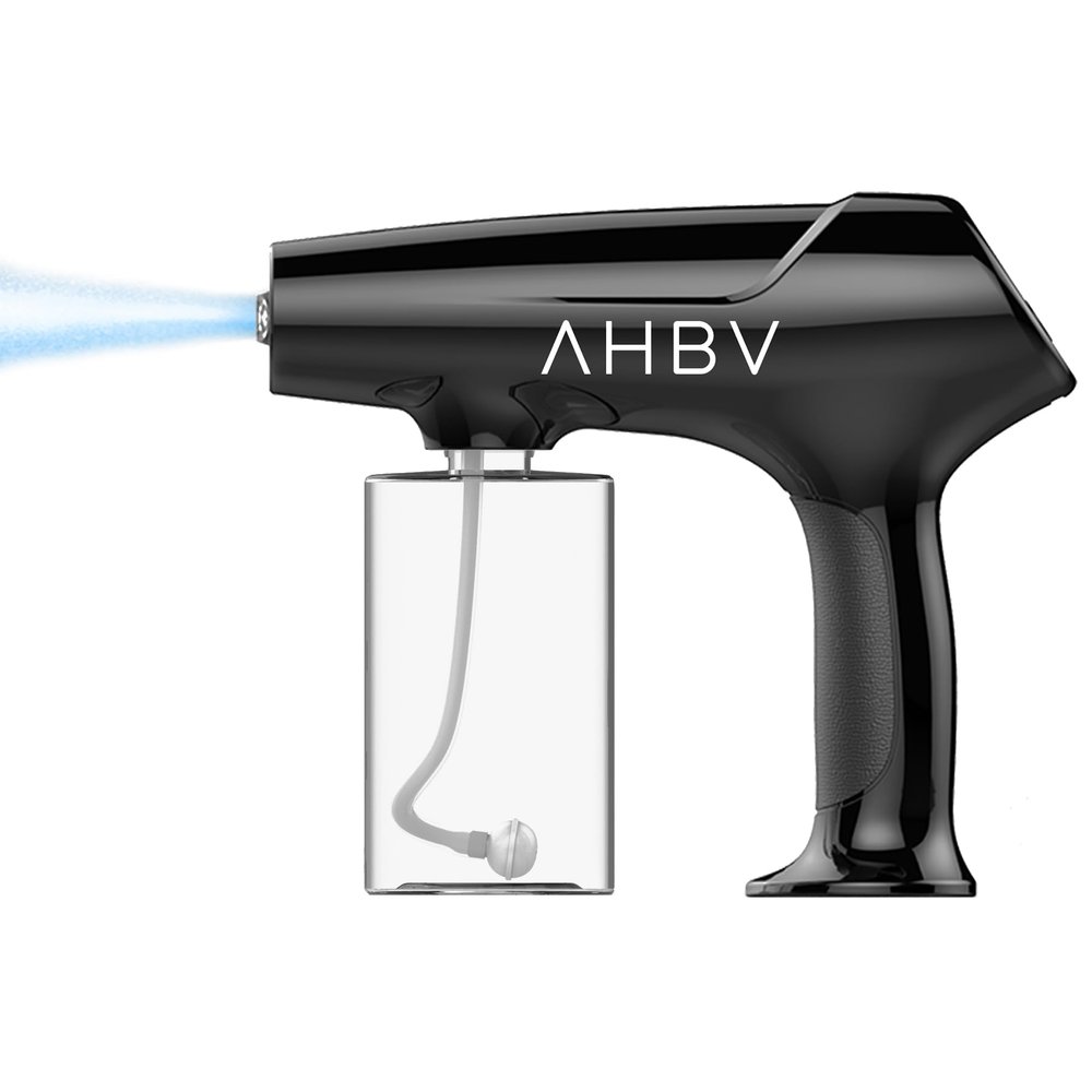 Common Wealth AHBV Nano Mist Sprayer Refresh Hair Skin Surfaces Barber Atomizer Mister USB Rechargeable Black (Black)