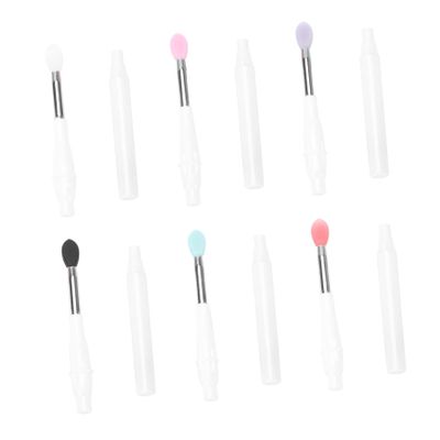 balacoo 18pcs Portable Silicone Lip Makeup Brush Applicators Lids Soft Lipstick Brushes Colors for Expert Lip Lines Convenient Carrying Cosmetic Bags