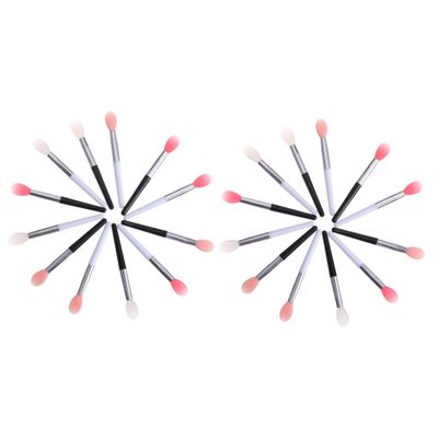 Balacoo 24 Pcs Silicone Lip Mask Brush Makeup Lip Brush Cleaning Sticks Cosmetology Kit Gloss Lip Liner Brush Silicone Lipstick Brush Lip Brush Tool Applicator Cosmetic Portable, 6x0.5x0.3cm