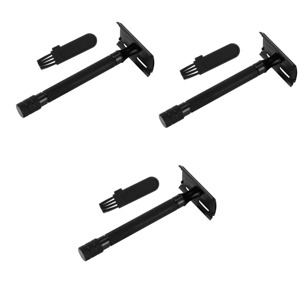 balacoo 3pcs Facial Razor Women Razor Double Edged Blade Shavers for Women Beard Trimmer Manual Beard Shaver