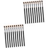 balacoo 20pcs Brush Eyebrow Wooden Handle Travel Makeup Brushes Brow Makeup Tool Compact and Practical for Home Use view 1