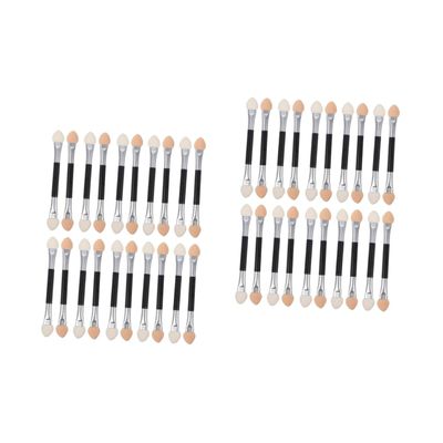 Balacoo 40 Pcs Latex Eye Shadow Stick Eye Shadow Applicator Double Sided Disposable Eyeshadow Applicators Makeup Applicator Eyeshadow Brush Kit Maquillaje Powder Puff H3210 Sponge Plastic, 7.5cm