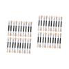 Balacoo 40 Pcs Latex Eye Shadow Stick Eye Shadow Applicator Double Sided Disposable Eyeshadow Applicators Makeup Applicator Eyeshadow Brush Kit Maquillaje Powder Puff H3210 Sponge Plastic, 7.5cm view 1