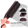 Balacoo 3 Pcs Long Handle Beard Brush Wooden Hair Comb Boars Hair Beard Brush Barrel Hair Brush Beard Straightener Comb Personal Care Accessory Tools for Men Bristle Beard Brush Household, 21.5x4cm view 3