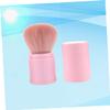 Balacoo 2pcs Retractable Highlighter Powder Blending Brush Loose Brush Foundation Portable Powder Brush Powder Puff Highlighters Face Powder Travel Beauty Tools Pink Strawberry, 8.3x3.3cm view 2