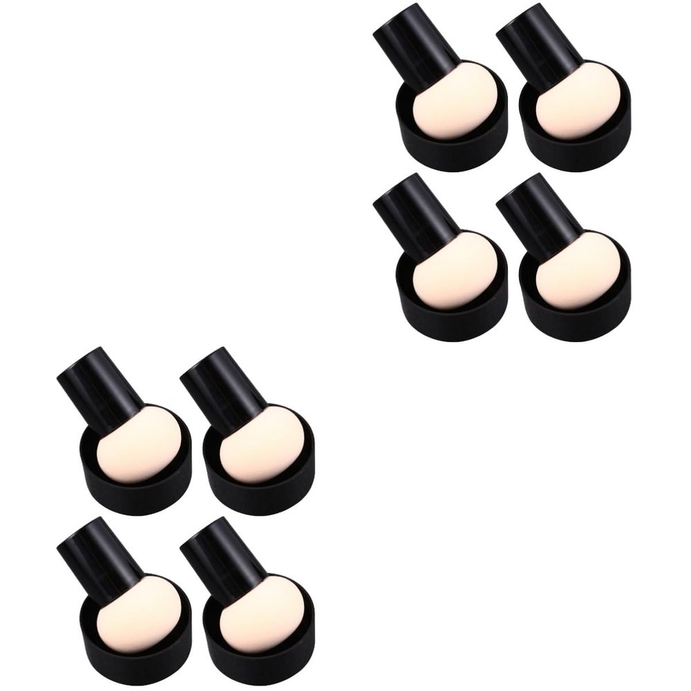 balacoo 8pcs Mushroom Shape Makeup for Powder Application Reusable Dry Wet Face Puff Handle for Even Makeup Application and Delicate Finish Skin Color Design for Women and Girls