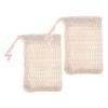 2PCS Soap Bags with Drawstring Soap Saver Pouch Soap Storage Bag for Foaming and Drying Sisal Fiber Bath Exfoliating Mesh.. view 1