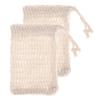 2PCS Soap Bags with Drawstring Soap Saver Pouch Soap Storage Bag for Foaming and Drying Sisal Fiber Bath Exfoliating Mesh.. view 3
