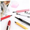 balacoo 3pcs Retractable Lip Brush Nylon Fiber Lip Brush Portable Makeup Brush Lip Lipstick Applicator Makeup Lip Brush Makeup Tool Kit Handy Lip Brush Earth Tones Plate, 9.3*1cm, Red view 2