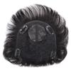 13X14 Light Man for Hair Toppers Natural Short Human Hair for Hair Loss Black Machine Made One Piece Four Clips (Natural 16x18) view 2