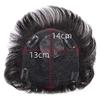 13X14 Light Man for Hair Toppers Natural Short Human Hair for Hair Loss Black Machine Made One Piece Four Clips (Natural 16x18) view 4