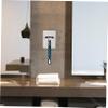 4pcs Wall-Mounted Shaver Storage Rack Razor Stand for Shower Brush Holder ABS Material White view 2