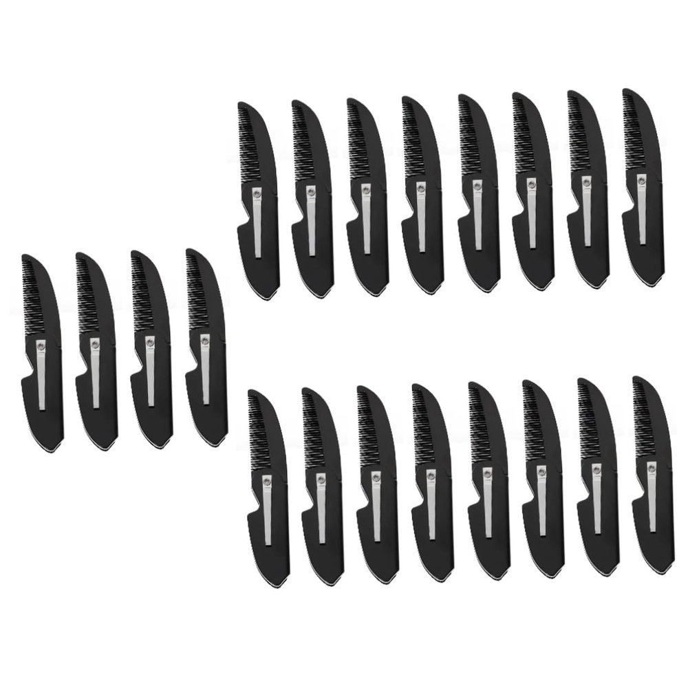 Angoily 20pcs Men's Mustache Combs Beard Comb Pocket Hair Accessory Folding for Travel