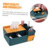 Angoily Household Cosmetic Organizer Box Stylish Tissue Storage Container with Multi-functional Design for Makeup and Bathroom Essentials Compact and Easy to Use Blue Yellow view 2