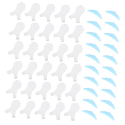 Angoily 30pcs Eyelash Perm Brush Set with Silicone Pads Durable Y-Shape Tools for Easy Eyelash Curling and Perming Washable and Reusable for Professional Use