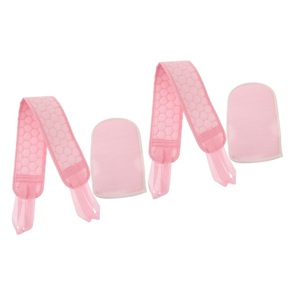 Angoily 4pcs Heavy Exfoliating Gloves Bath Mitts Adult Exfoliating Scrubber Spa Massagers