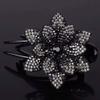 Generic Rhinestone Hair Clips Plastic Duck Billed Hair Clips Black Claw Clip Hair Barrettes for Women Wedding Hairpin Bridal Hairpins Delicate Hair Accessories for Girls Women view 2