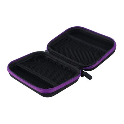 Angoily Portable Essential Oil and Lipstick Storage Case Compact Travel Bag for Women Shockproof Design Capacity Double Zipper for Essential Oils and Perfumes Purple