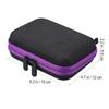 Angoily Portable Essential Oil and Lipstick Storage Case Compact Travel Bag for Women Shockproof Design Capacity Double Zipper for Essential Oils and Perfumes Purple view 3