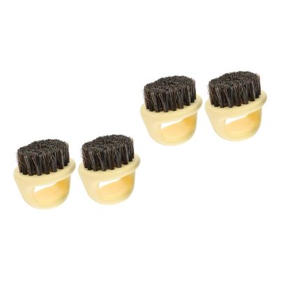 Angoily 4pcs Men Beard Brush Handheld Grooming Tool for Beard and Hair Soft Boar Bristle Design for Home and Barber Use for Cleaning Broken Hair and Styling